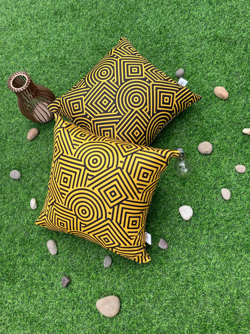 Yellow & Black geometric